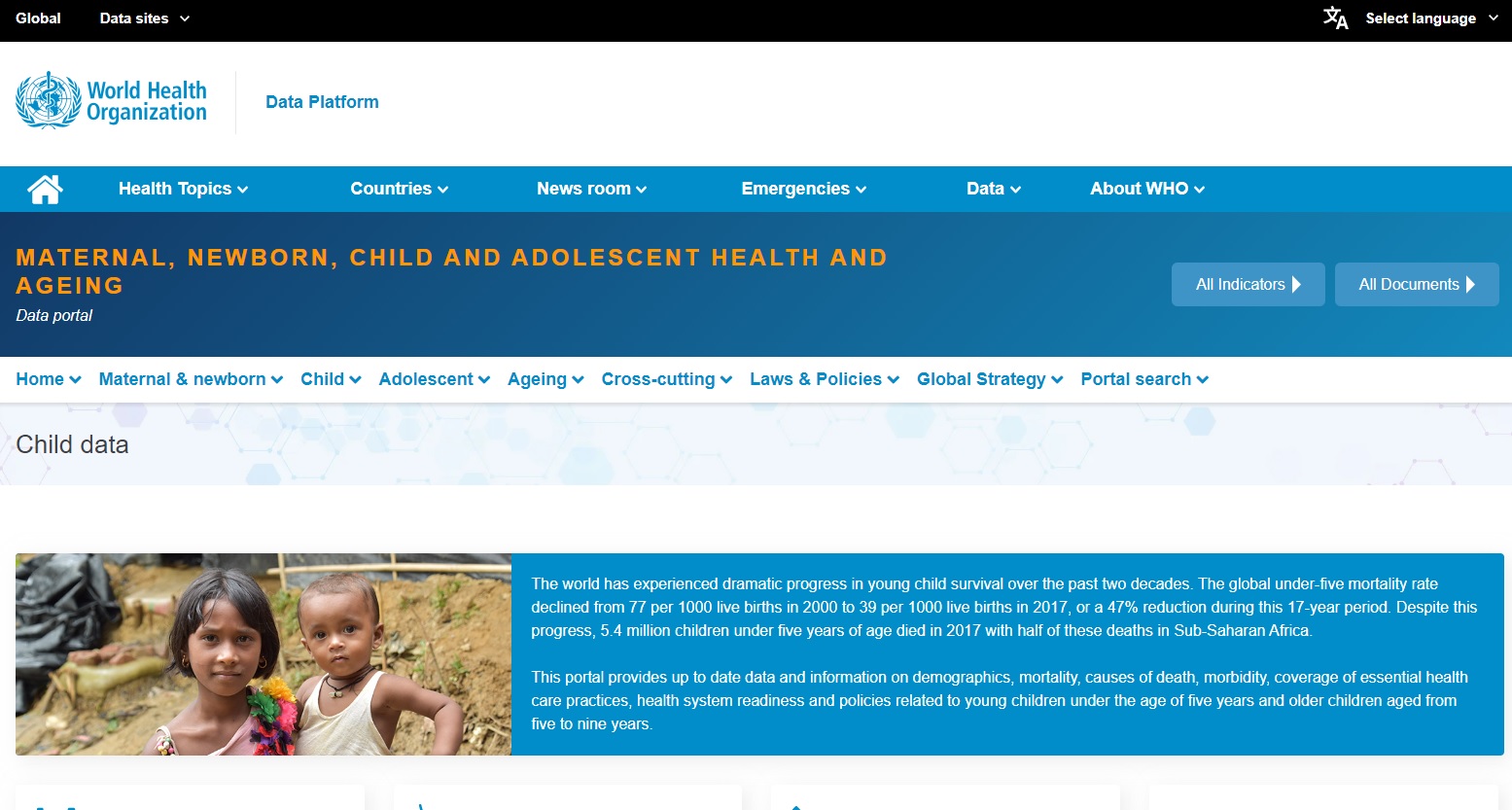 Maternal Newborn Child and Adolescent Health and Ageing